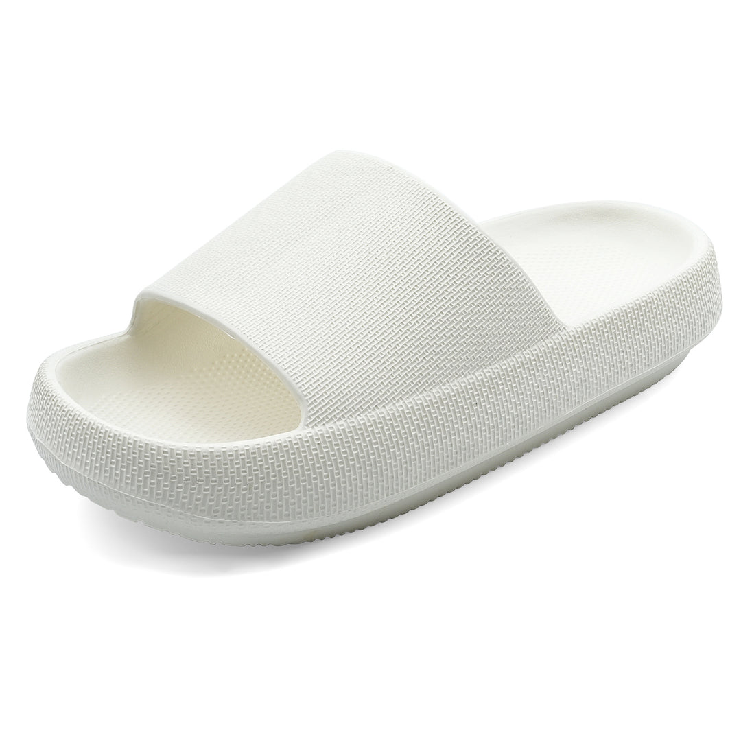 White slide sandal on a white background#color_white