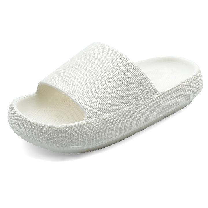 White slide sandal on a white background#color_white