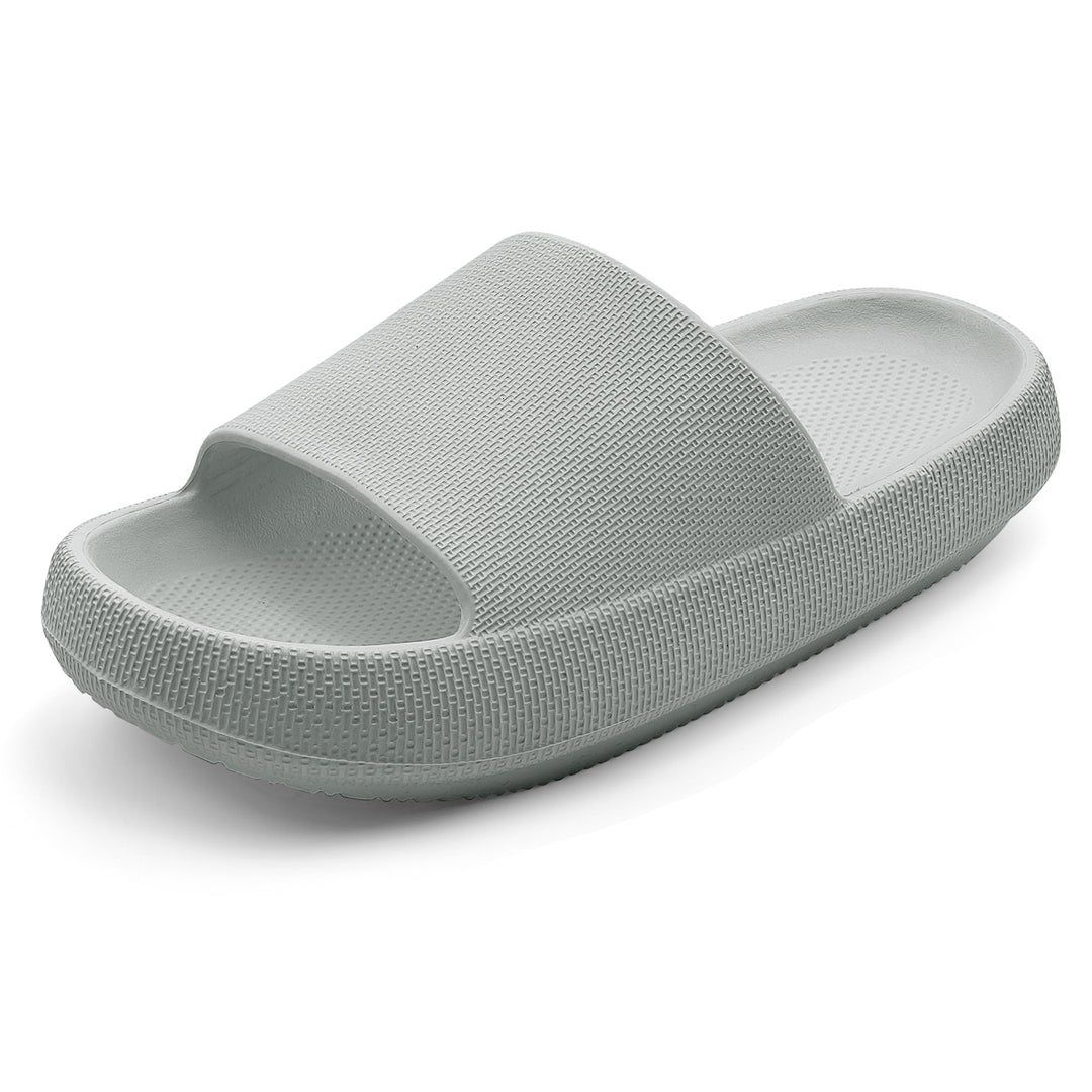 Gray slide sandal on a white background#color_gray