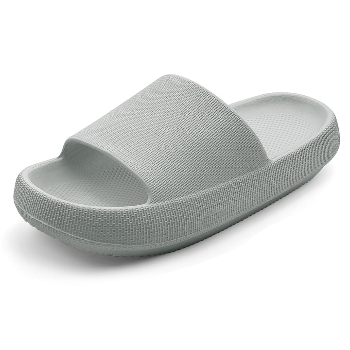 Gray slide sandal on a white background#color_gray