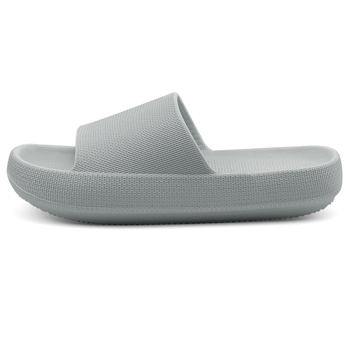 Gray slide sandal on a white background#color_gray