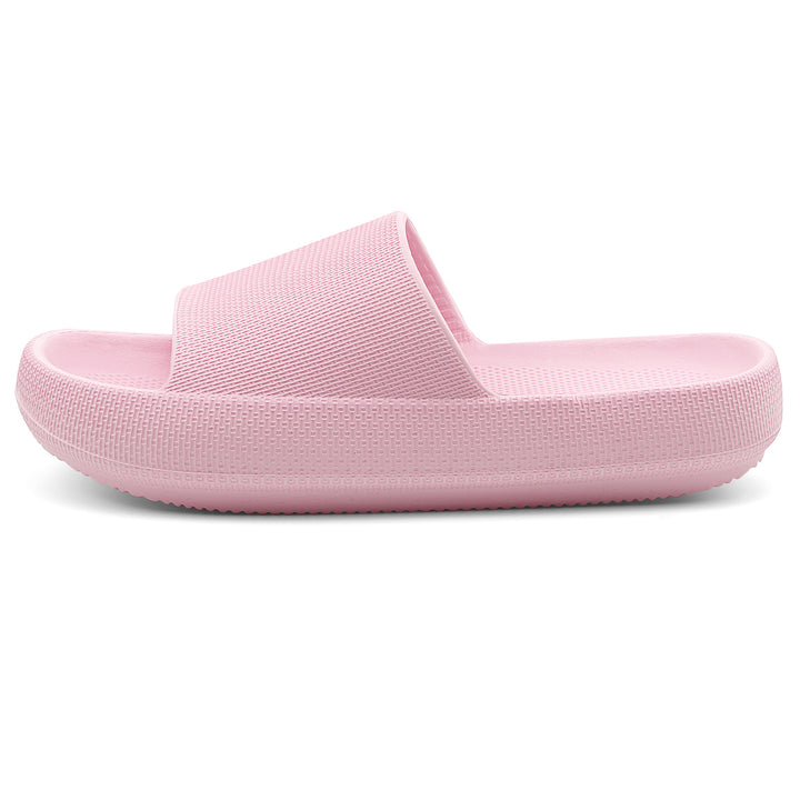 Pink slide sandal on a white background#color_light-pink