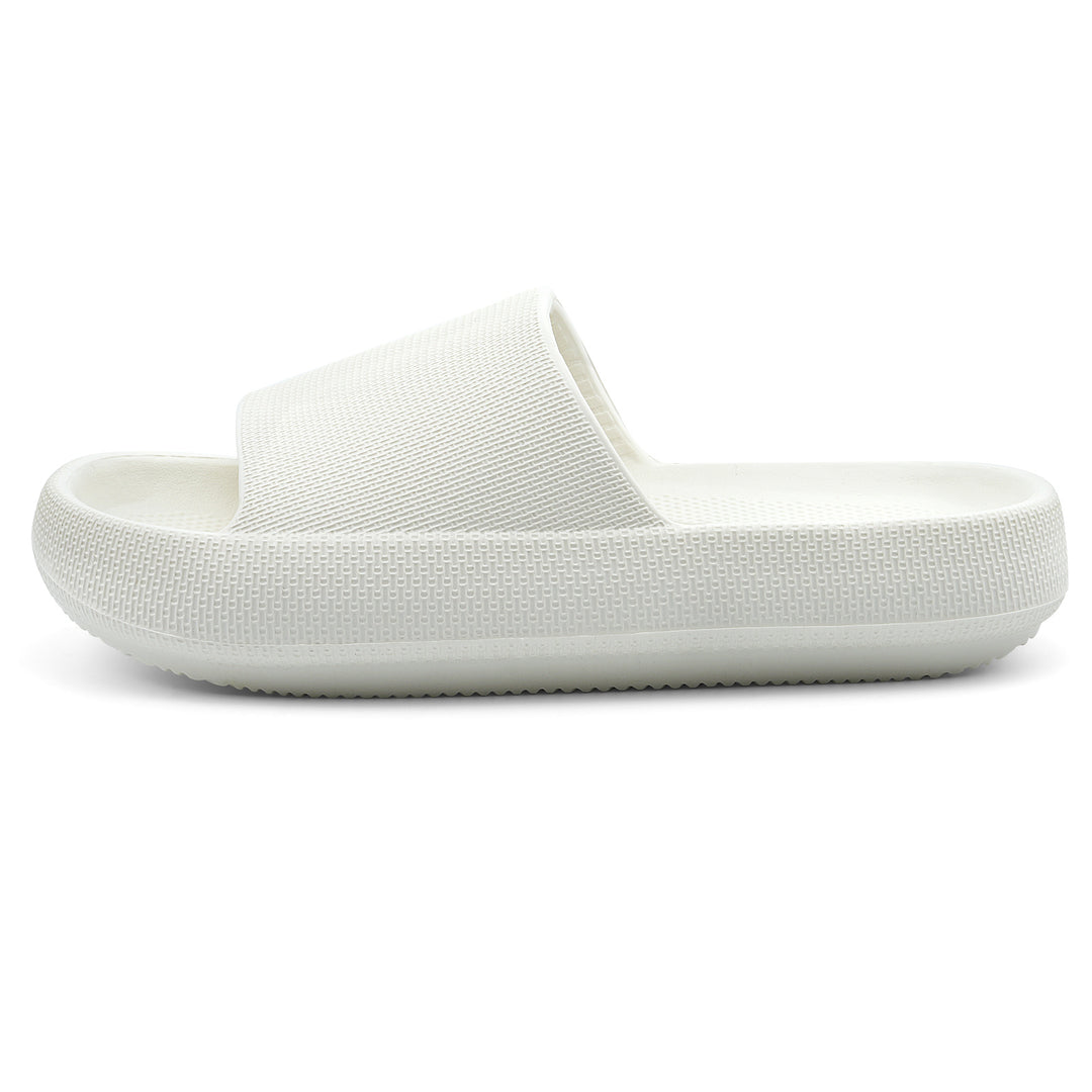 White slide sandal on a white background#color_white