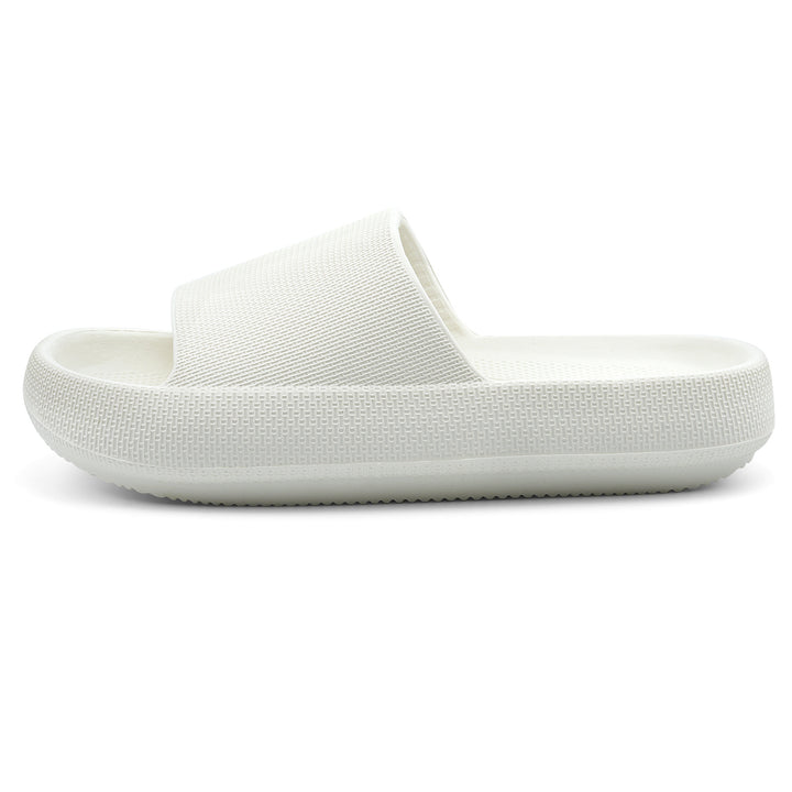 White slide sandal on a white background#color_white