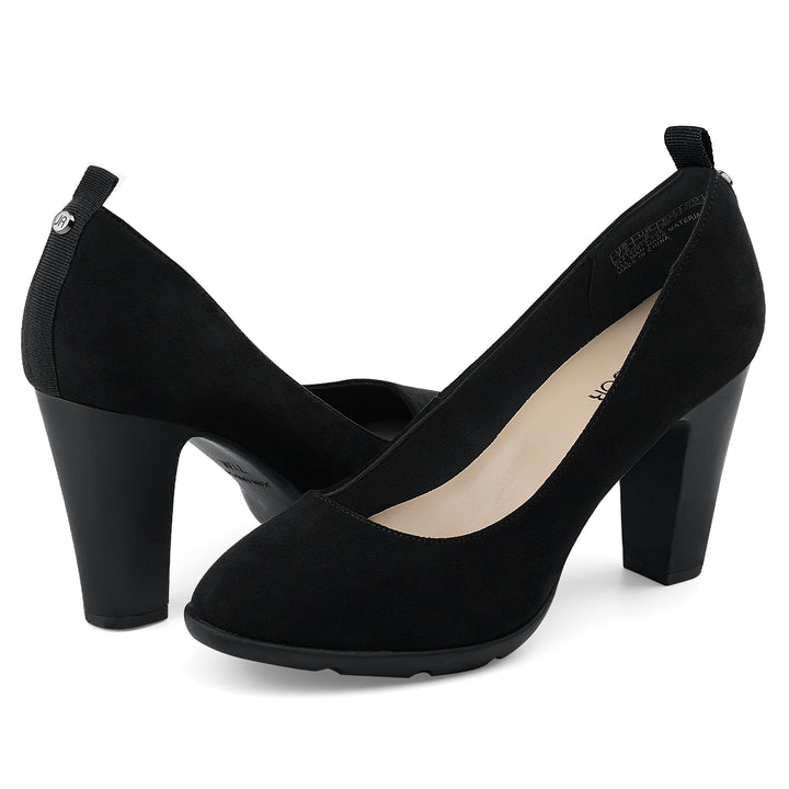 Black high-heeled shoes on a white background#color_black2