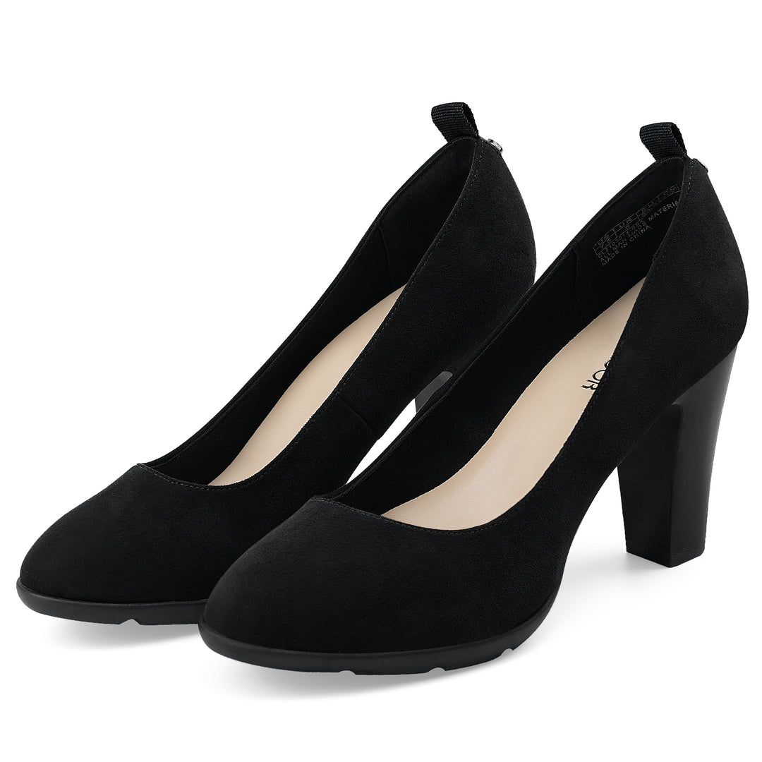 Black high-heeled shoes on a white background#color_black2