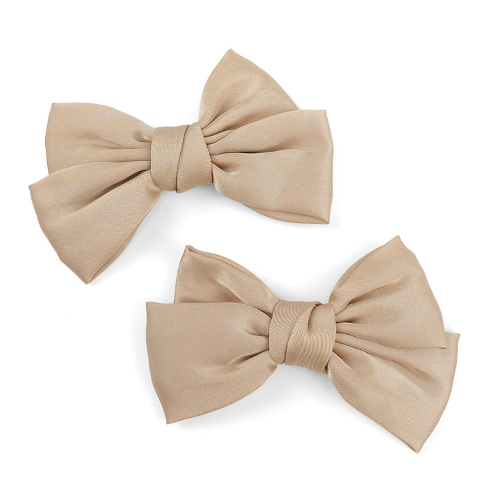 4pc Satin Bow Shoe Clips Set - Cute Buckle Decor for Heels, Bags, Clothing & Hair Accessories for Women & Teen Girls