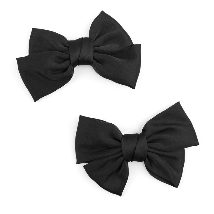 4pc Satin Bow Shoe Clips Set - Cute Buckle Decor for Heels, Bags, Clothing & Hair Accessories for Women & Teen Girls
