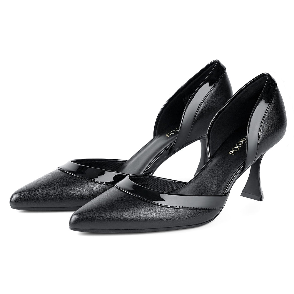 Top view of stiletto heels#color_pblack