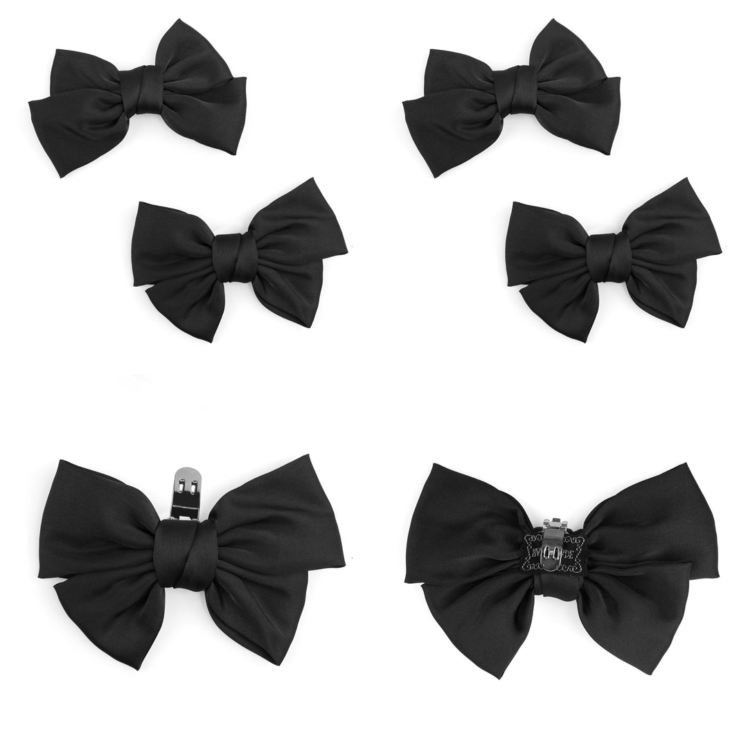 4pc Satin Bow Shoe Clips Set - Cute Buckle Decor for Heels, Bags, Clothing & Hair Accessories for Women & Teen Girls