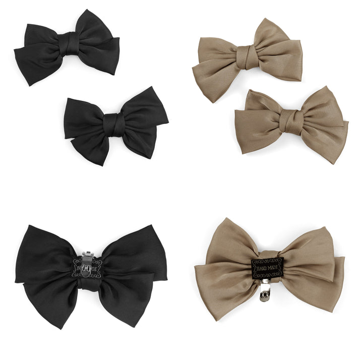 4pc Satin Bow Shoe Clips Set - Cute Buckle Decor for Heels, Bags, Clothing & Hair Accessories for Women & Teen Girls