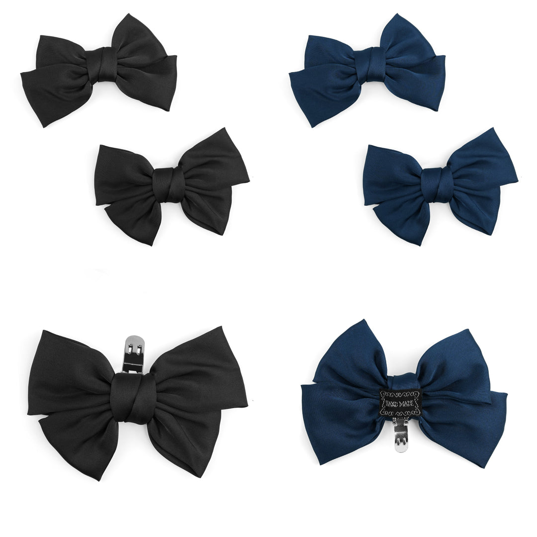 4pc Satin Bow Shoe Clips Set - Cute Buckle Decor for Heels, Bags, Clothing & Hair Accessories for Women & Teen Girls
