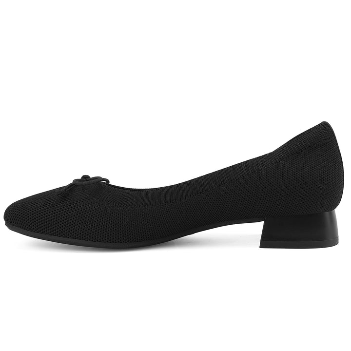 Black flat shoe side on a white background#color_black