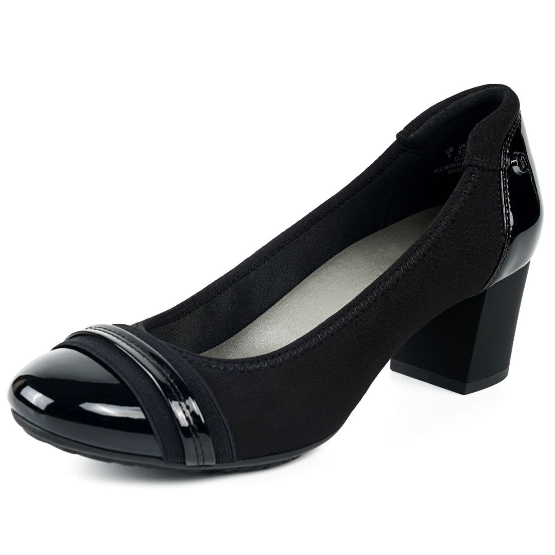 Black high-heeled shoe on a white background#color_black1