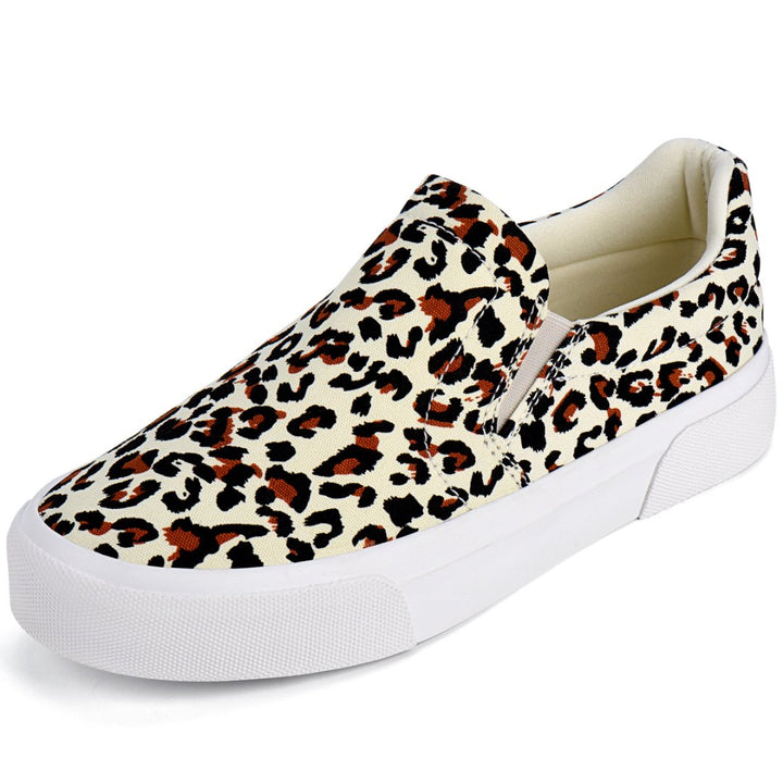 Leopard print slip-on sneaker on a white background#color_spot