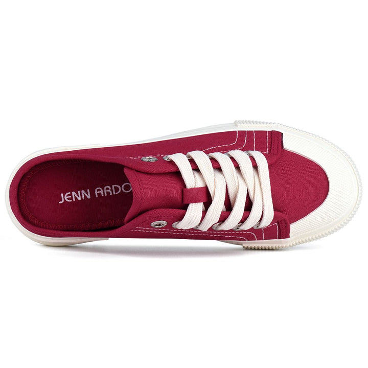 Red sneaker with white laces on a white background#color_red