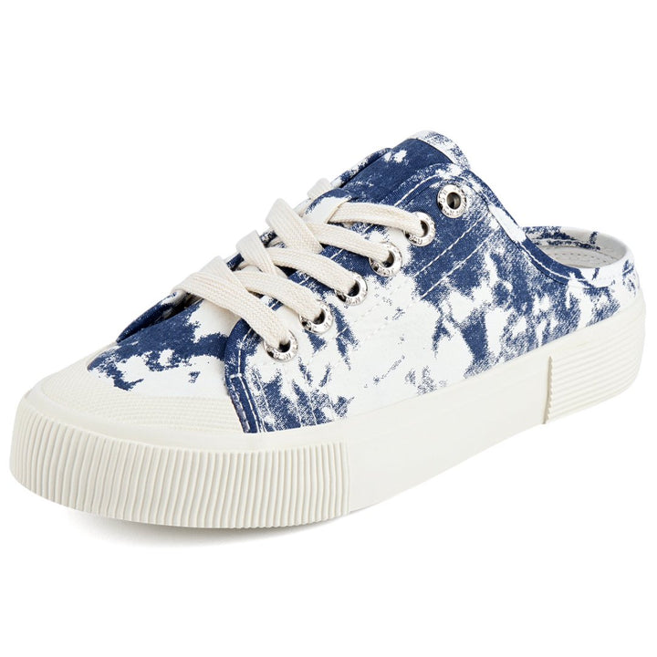 Blue and white tie-dye sneaker on a white background#color_dark-blue-tie-dye