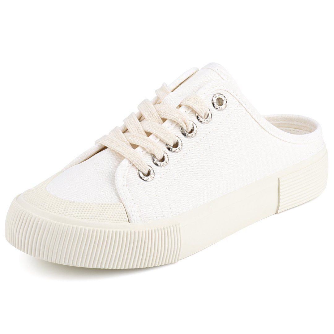 White sneaker with laces on a white background#color_white