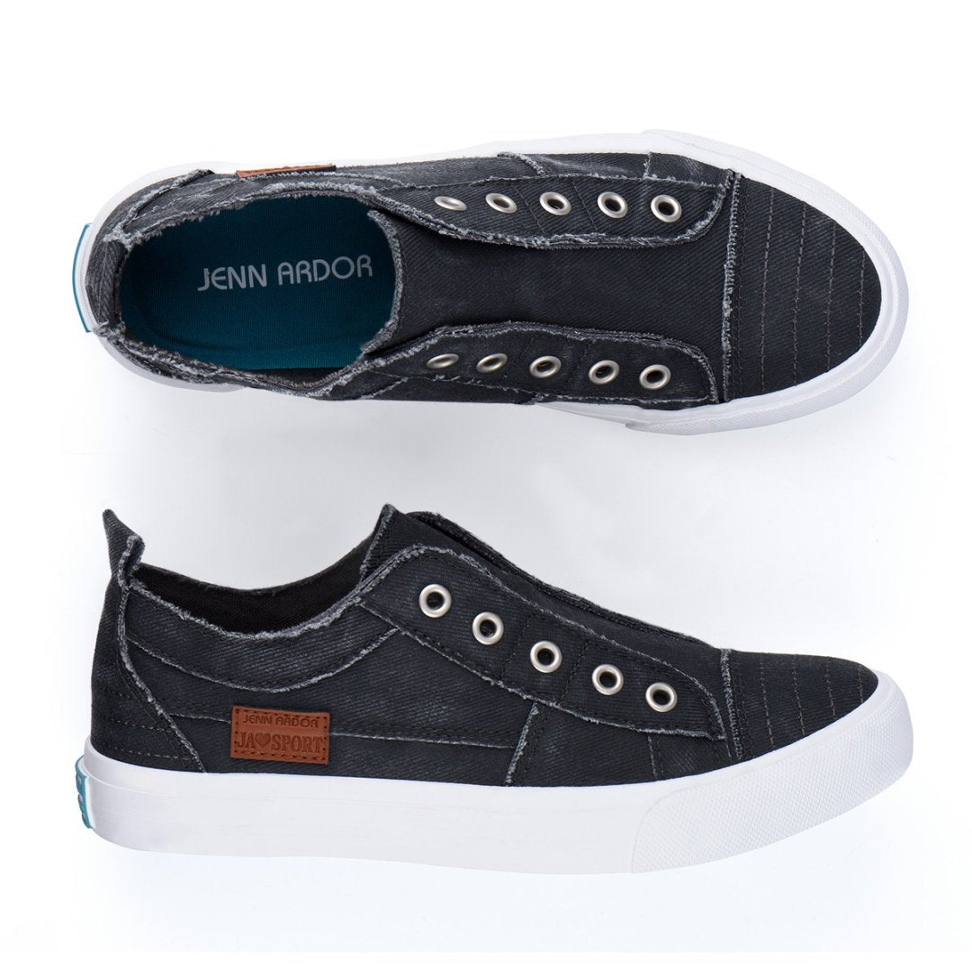 JENN ARDOR Women Low-Top Tennis Canvas Sneaker