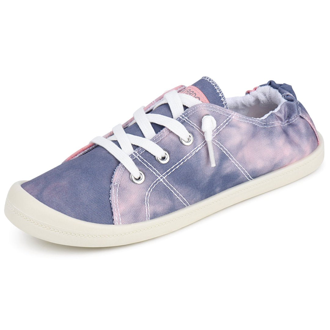Single sneaker with purple and pink cloud pattern on a white background#color_purple-pink-tie-dye