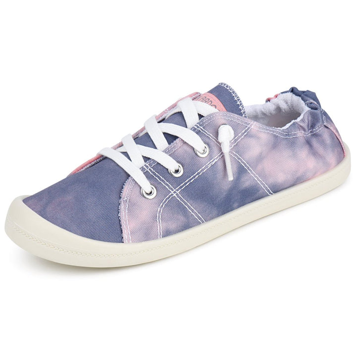 Single sneaker with purple and pink cloud pattern on a white background#color_purple-pink-tie-dye