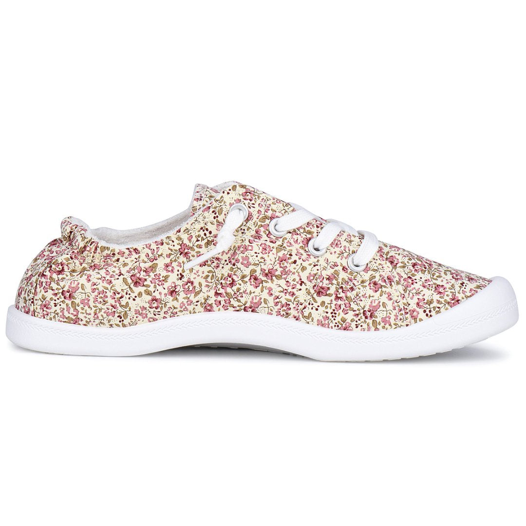 Floral-patterned sneaker on a white background#color_flower