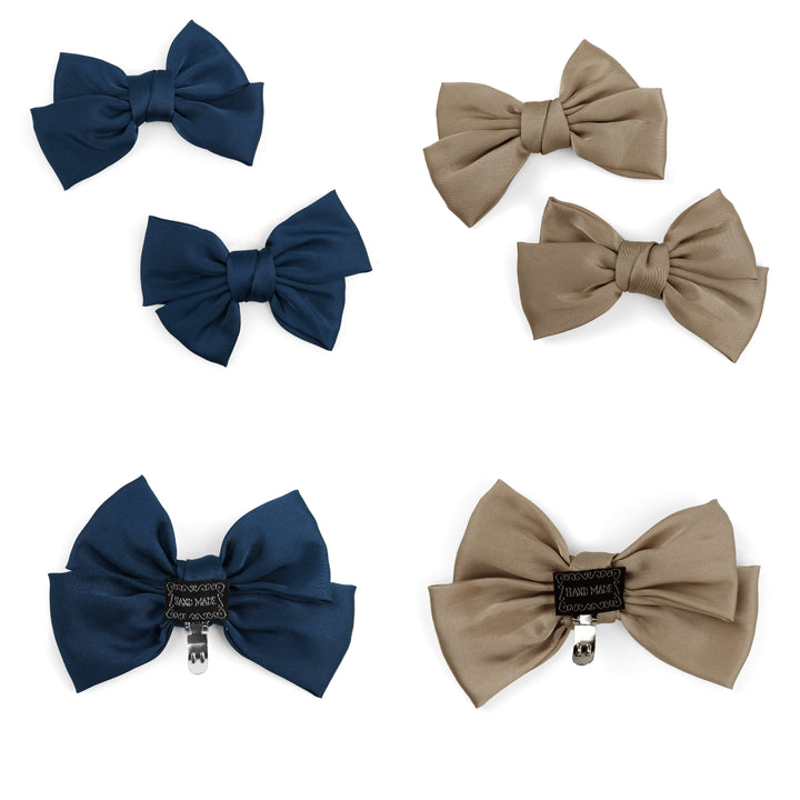 4pc Satin Bow Shoe Clips Set - Cute Buckle Decor for Heels, Bags, Clothing & Hair Accessories for Women & Teen Girls