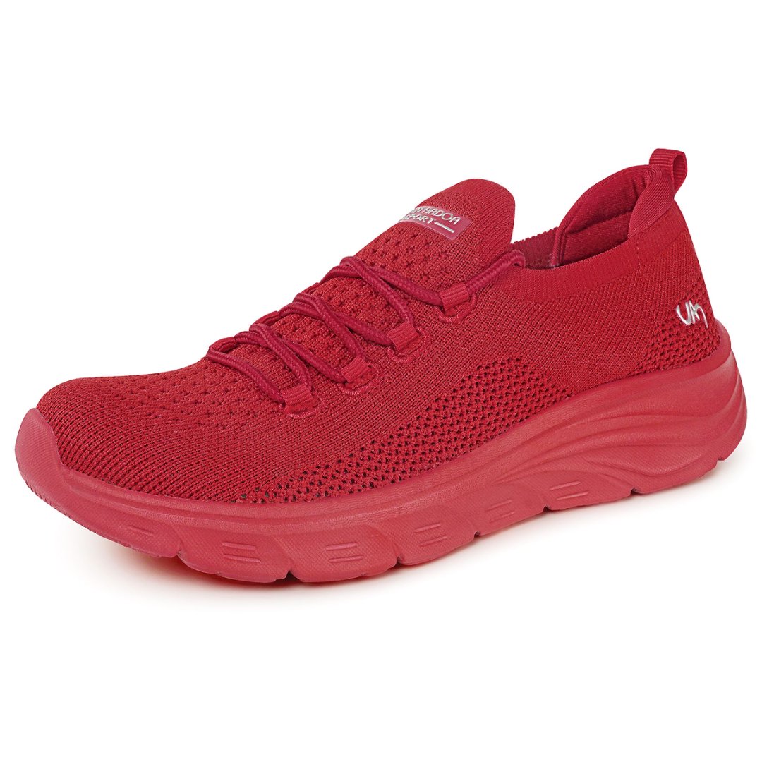 Red athletic shoe on a white background#color_red