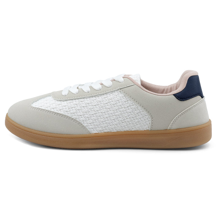 Side profile of casual braid fabric sneakers#color_navy