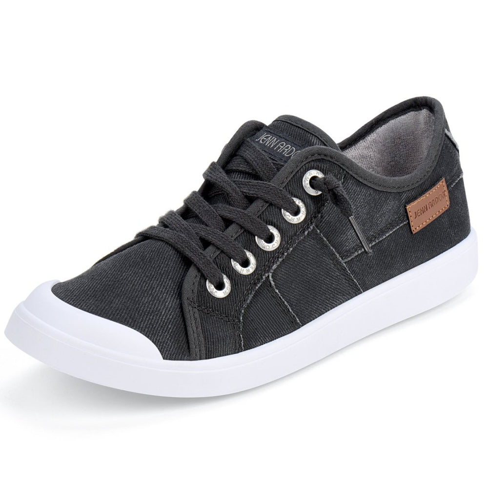 Black sneaker with white sole on a white background#color_dark-grey