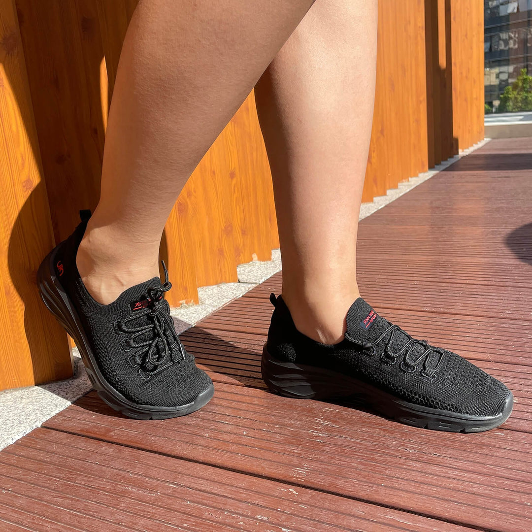 Summer Breathable Women Sneakers#color_black