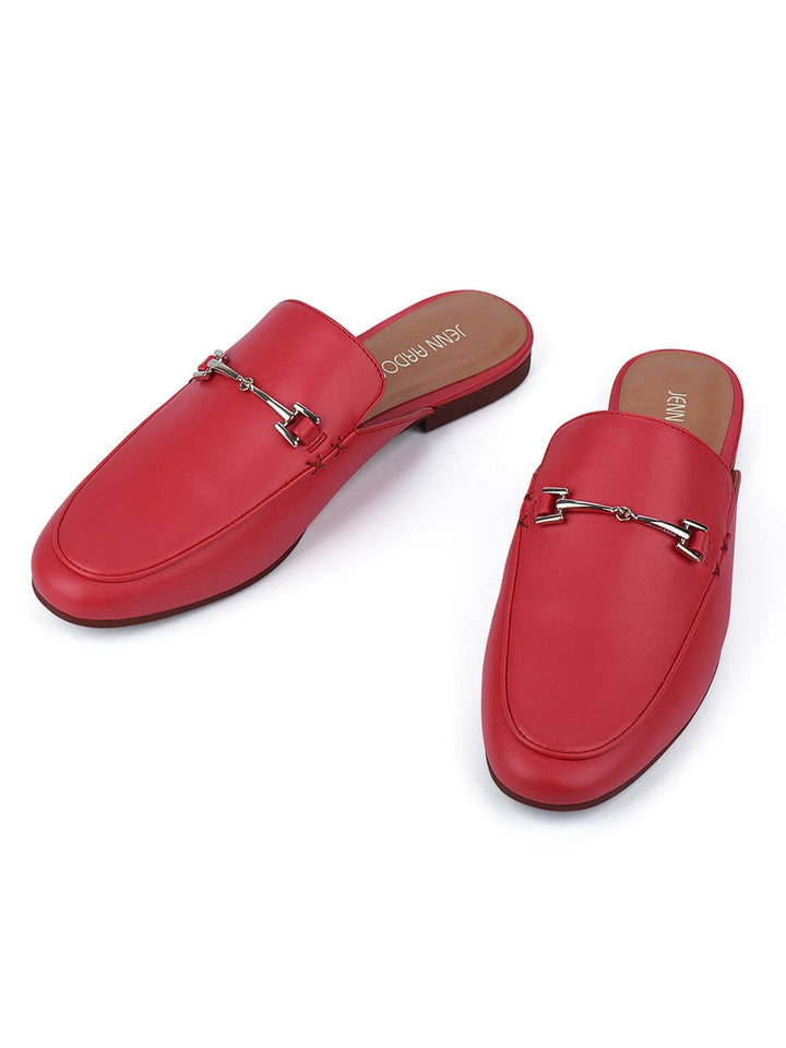 Leather Mules Womens#color_rose-red
