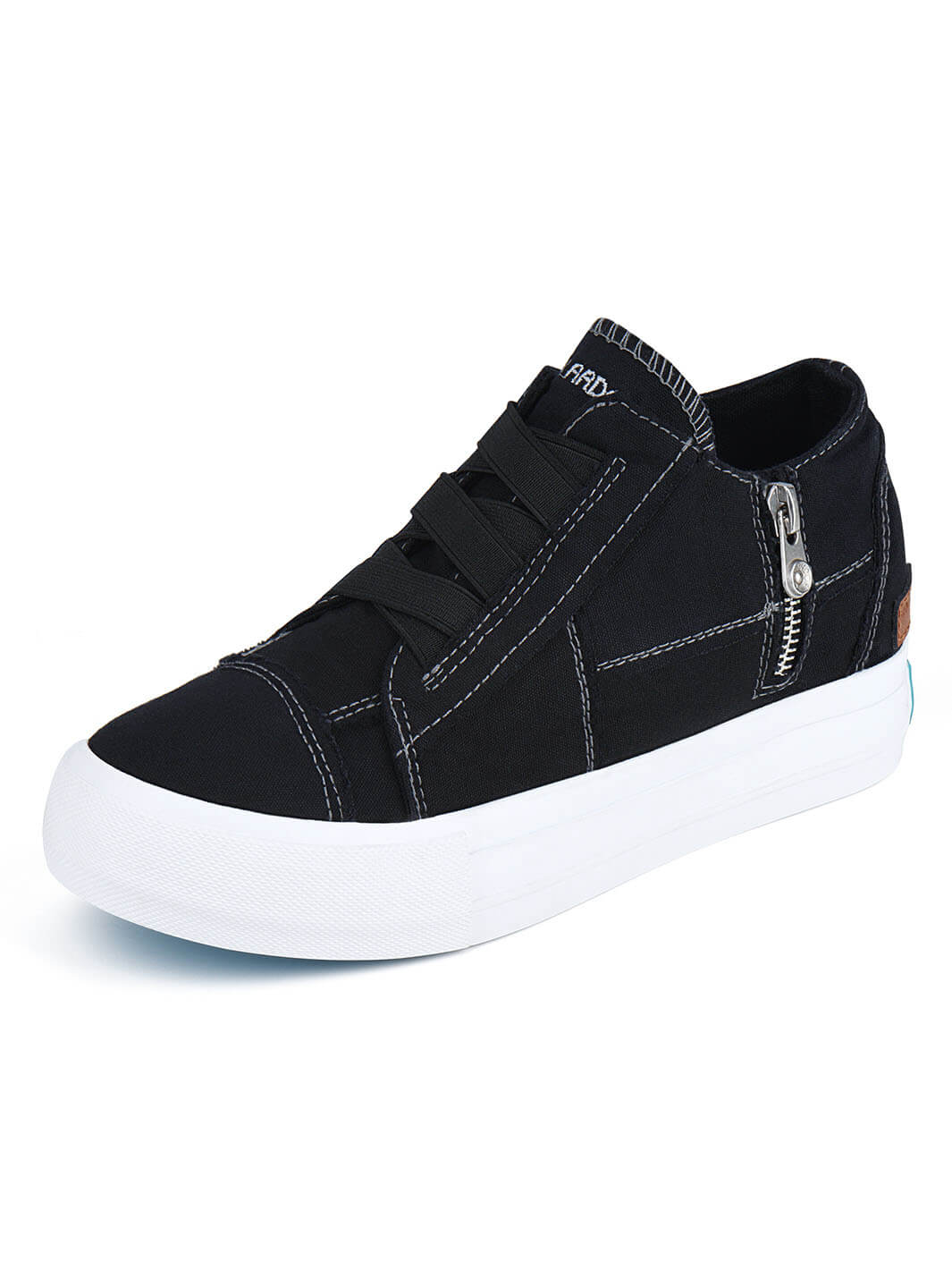 Women's black slip clearance on high top sneakers