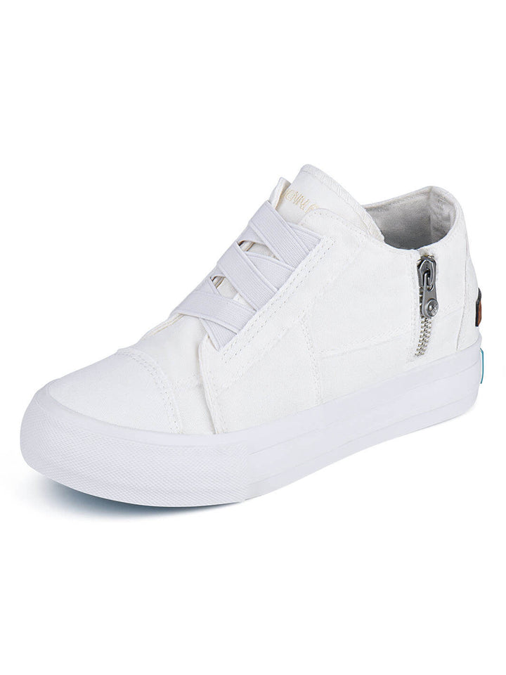 Women's High Top Sneakers#color_white