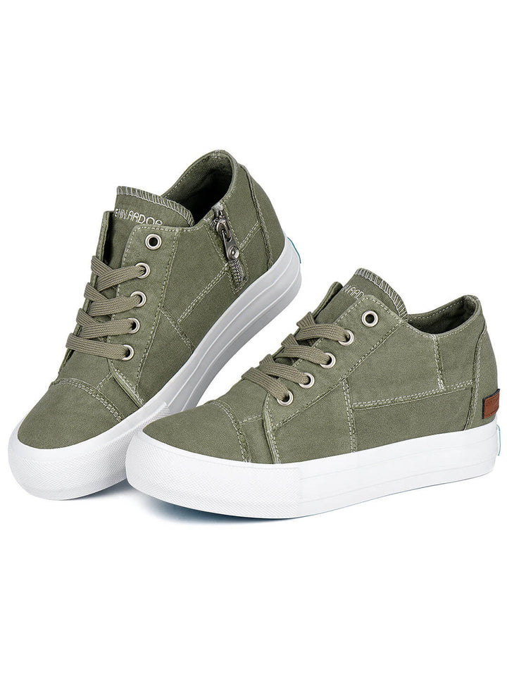 Women Casual High-Top Sneaker#color_olive
